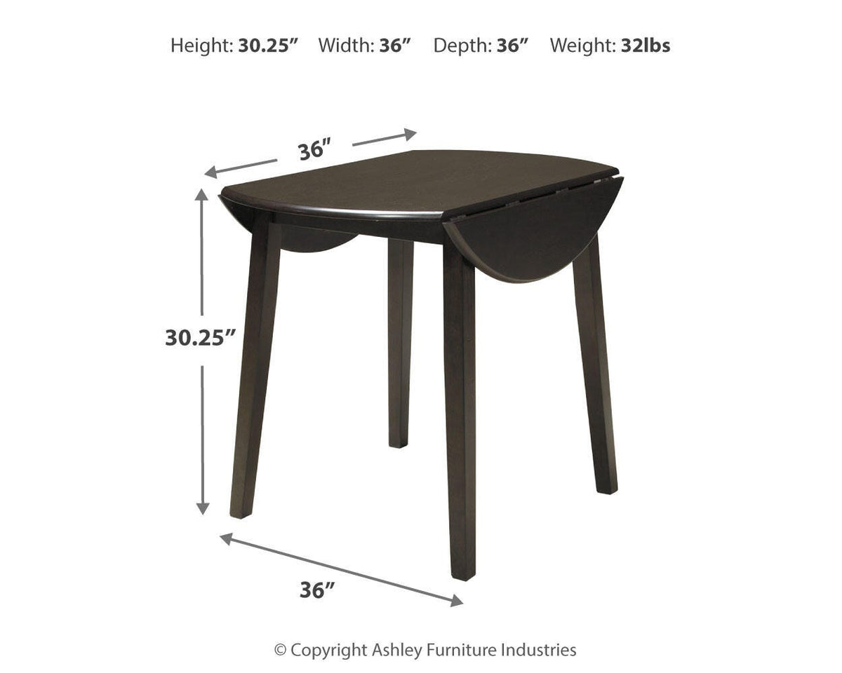 Hammis Dining Drop Leaf Table in Dark Brown, alternate view 5