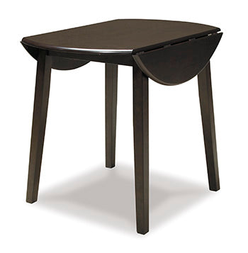Hammis Dining Drop Leaf Table in Dark Brown