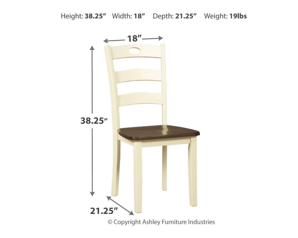 Woodanville Dining Chair in Cream/Brown, alternate view 5