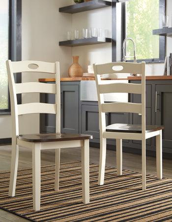 Woodanville Dining Chair in Cream/Brown