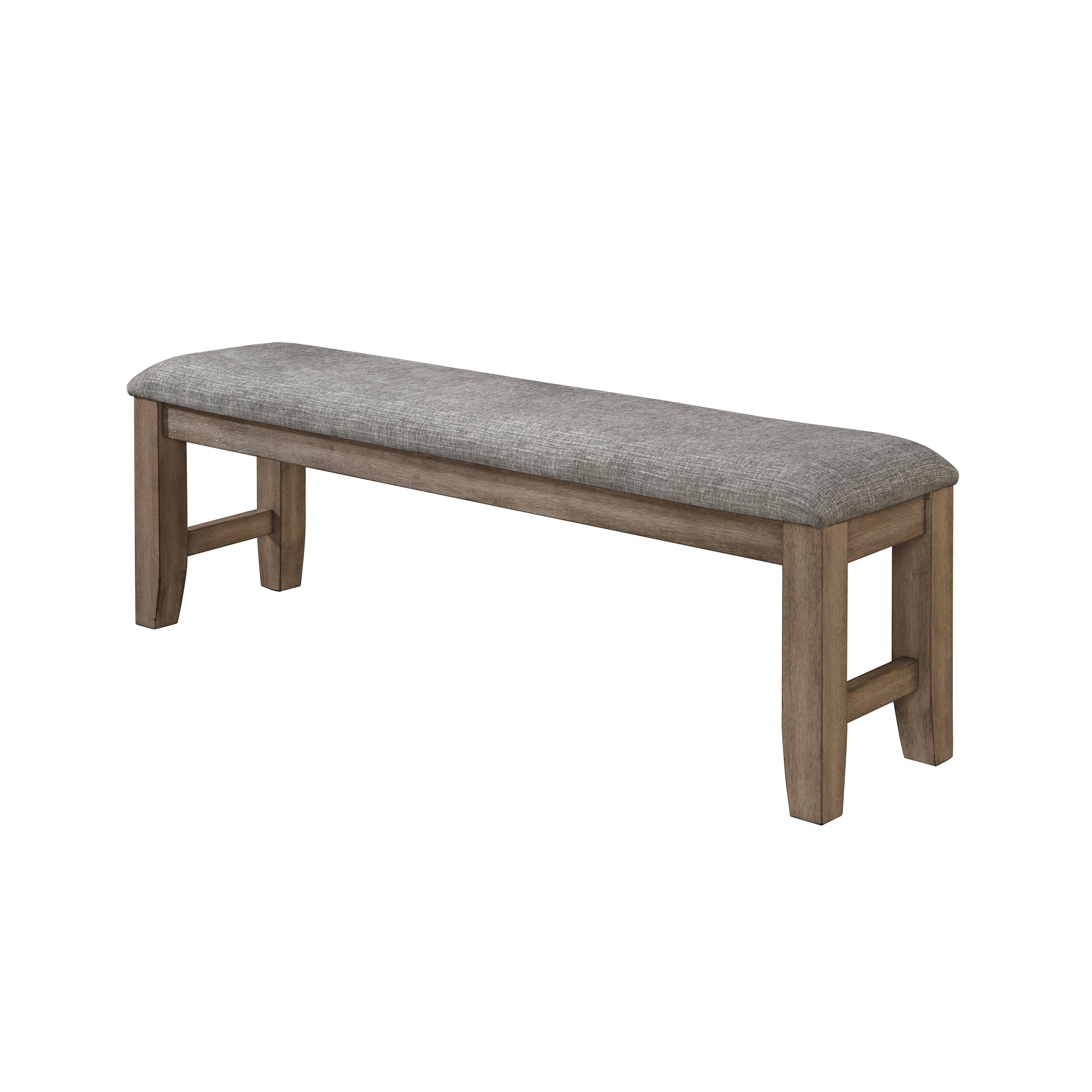Harrisburg walnut upholstered dining bench
