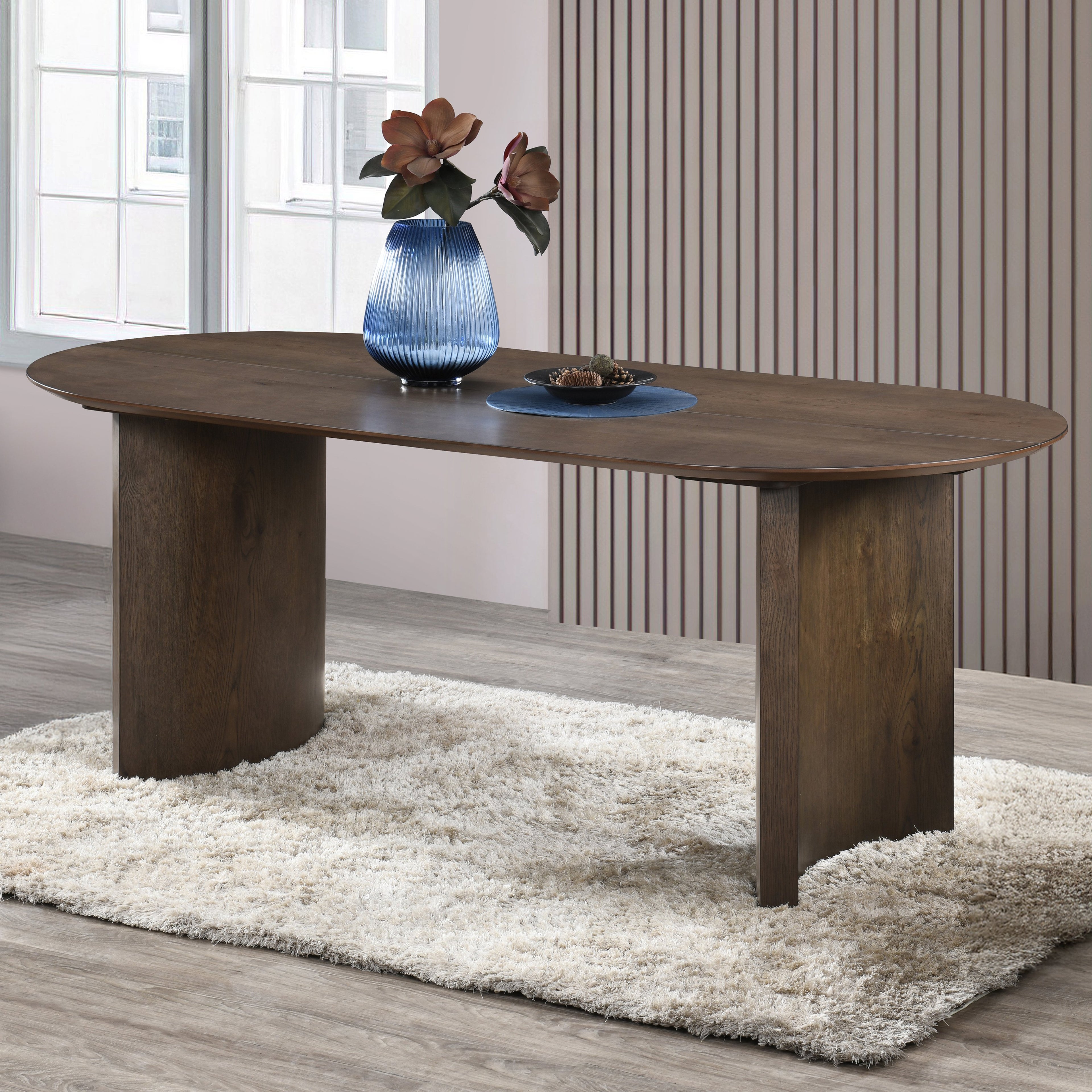 Kody 79" Oval -Dk Walnut Dining Table