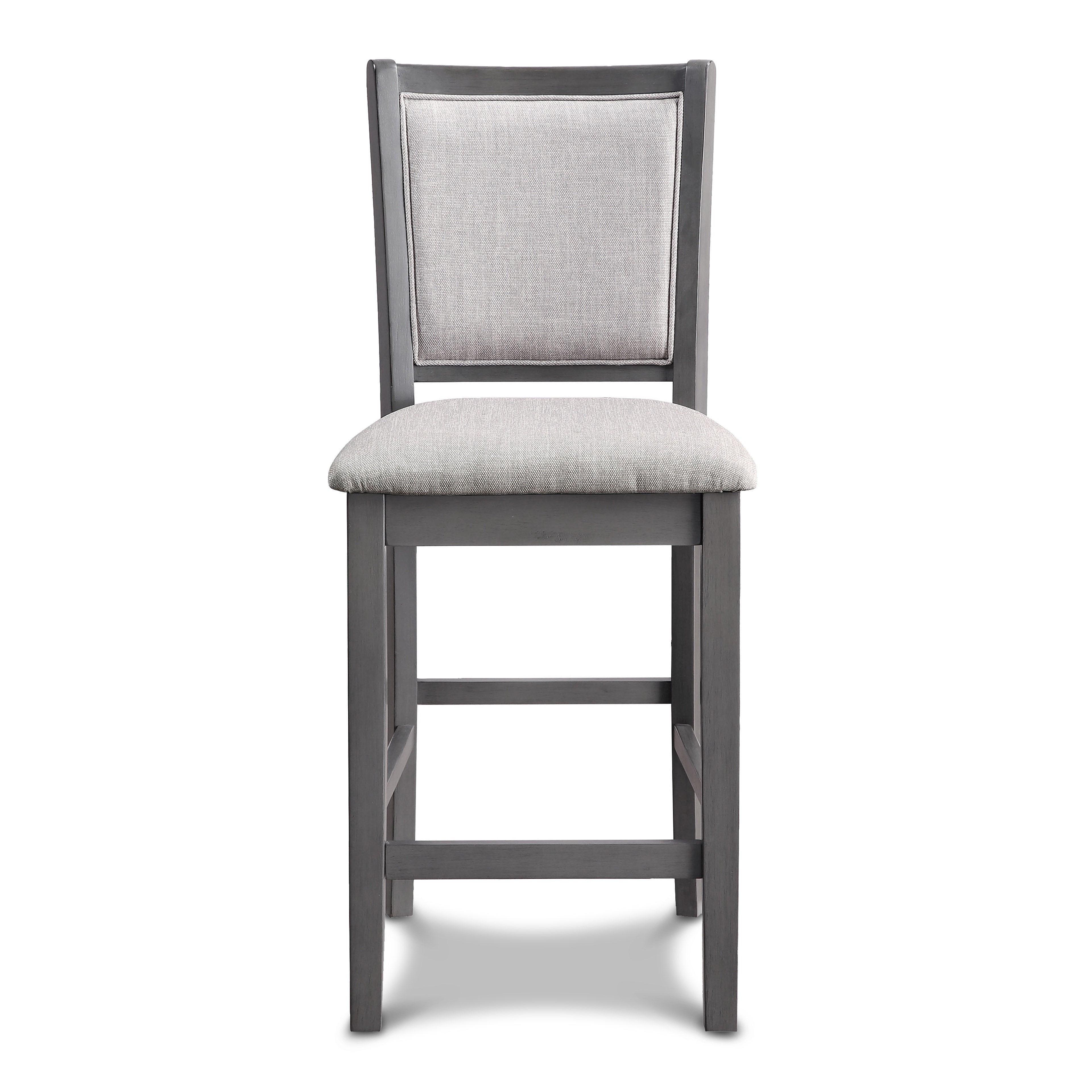 Amy Counter Chair (2/Ctn)-Gray