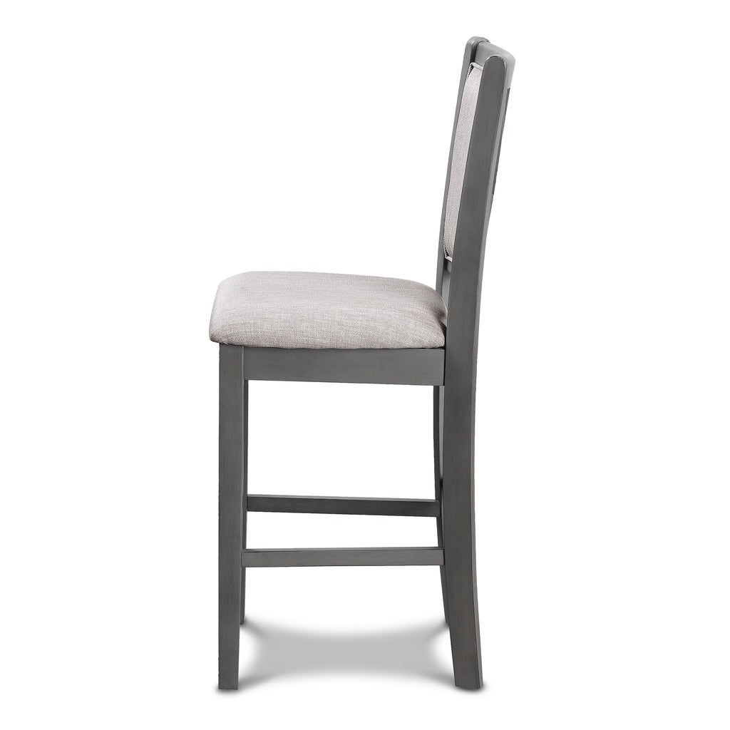 Amy 5 Pc 42" Round Counter Dining Set-Gray
