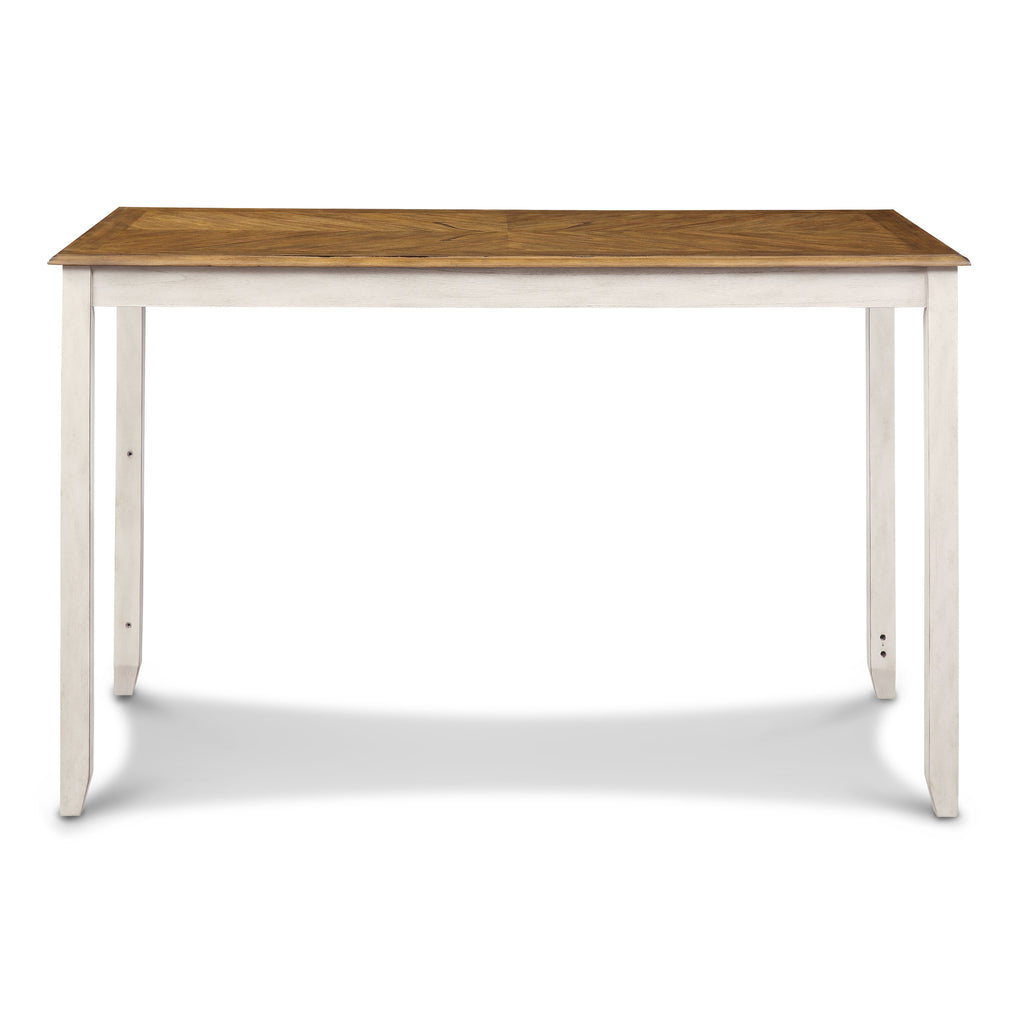 Amy 5 Pc 60" Counter Storage Table+Chairs- Bisque/Brown