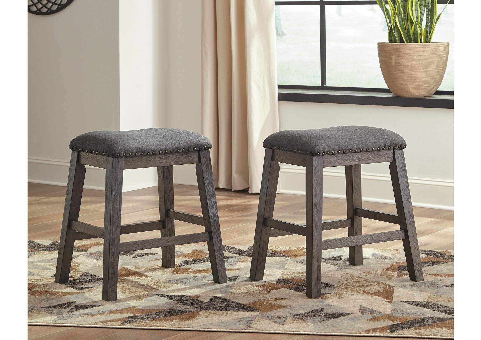Caitbrook Counter Height Upholstered Bar Stool room view