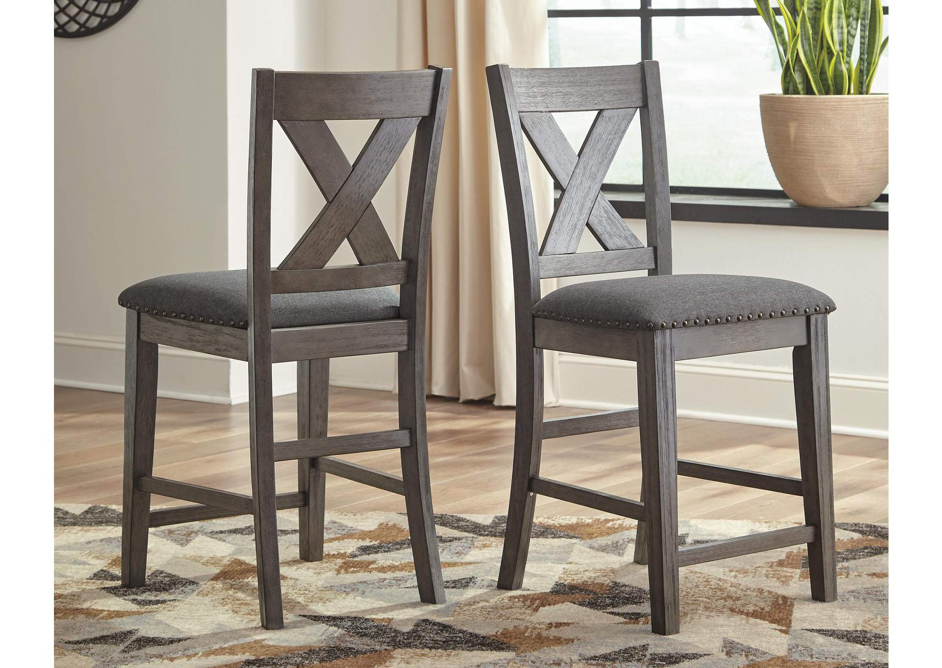 Caitbrook Counter Height Dining Table and 4 Bar Stools Set room view