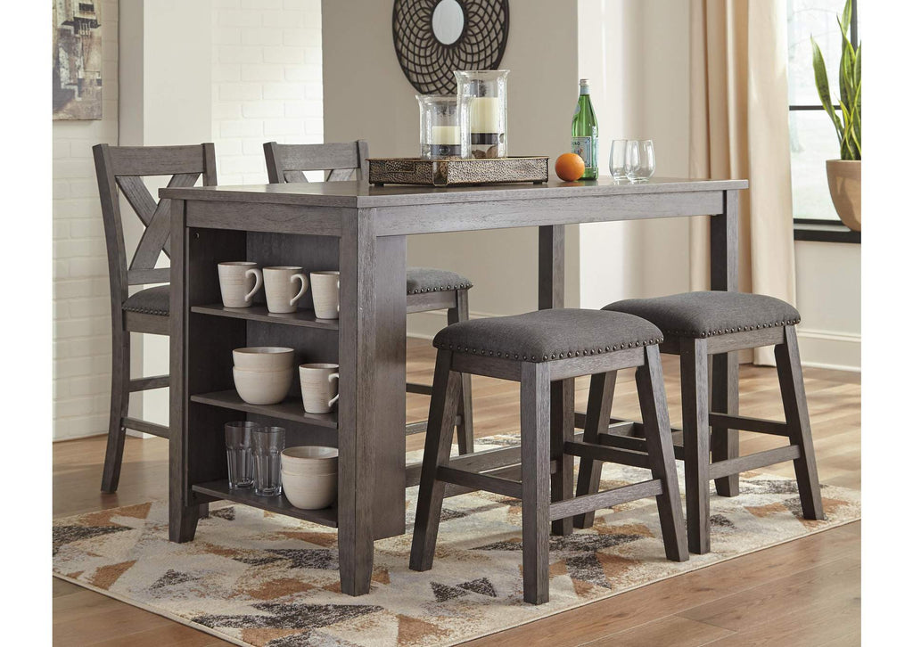 Caitbrook Counter Height Dining Table and 4 Bar Stools Set room view