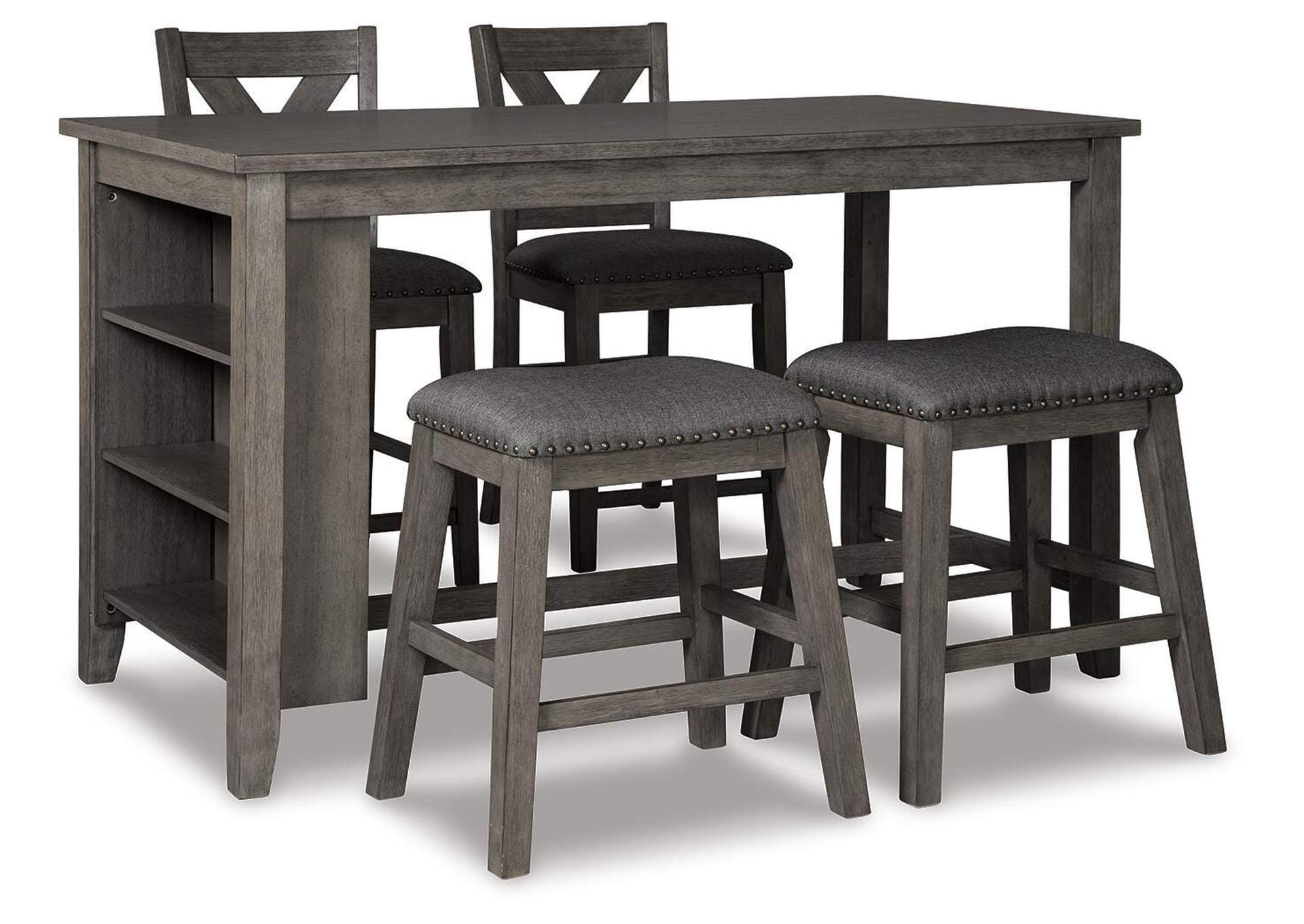 Caitbrook Counter Height Dining Table and 4 Bar Stools Set