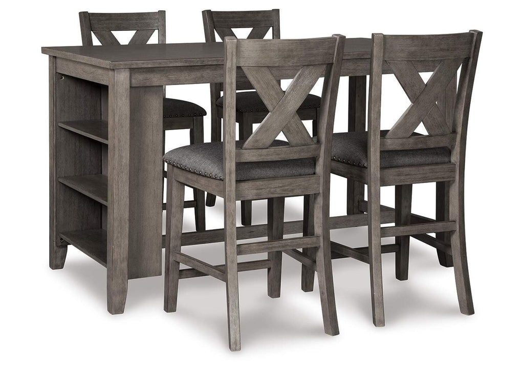 Caitbrook Counter Height Dining Table and 4 Bar Stools Set