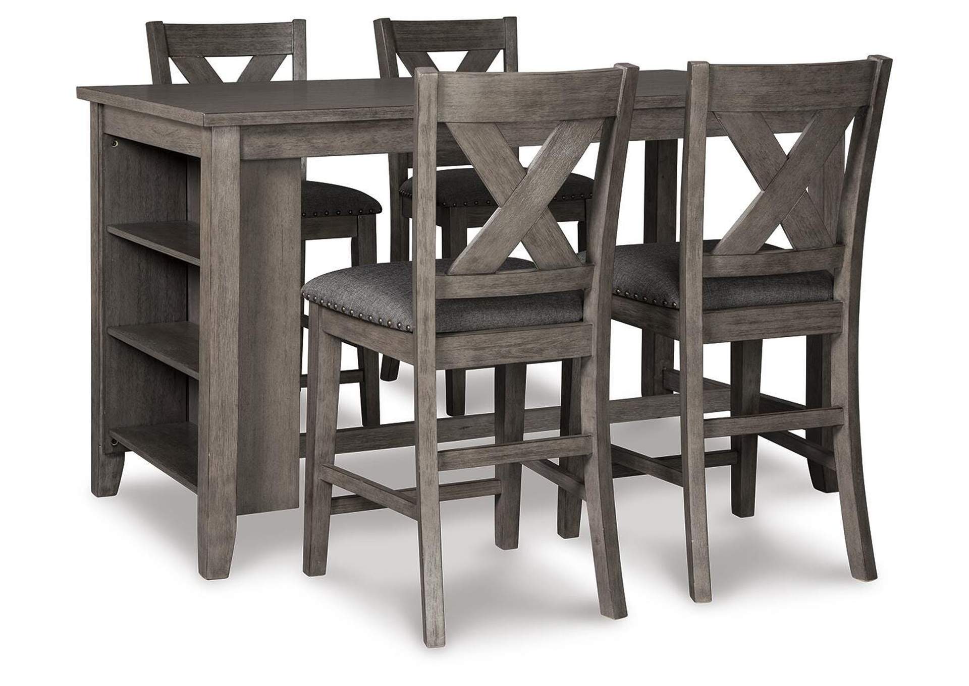 Caitbrook Counter Height Dining Table and 4 Bar Stools Set