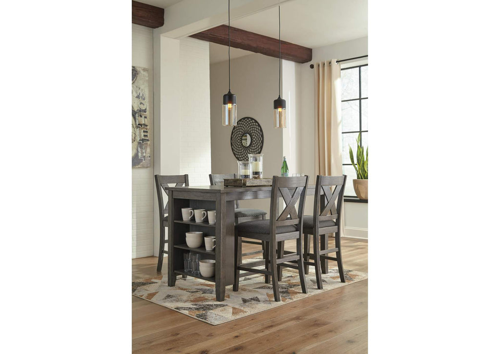 Caitbrook Counter Height Dining Table and 4 Bar Stools Set