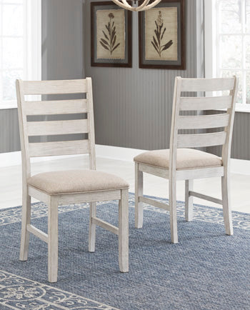 Skempton Dining Chair in White/Light Brown