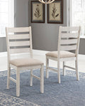 Skempton Dining Chair in White/Light Brown