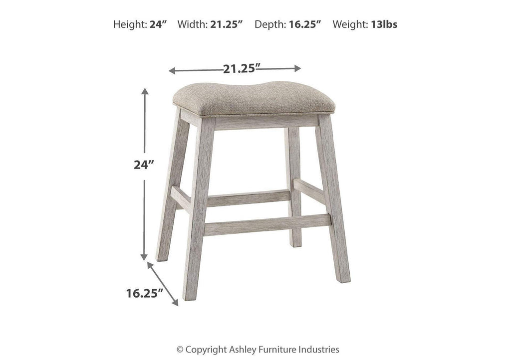 Skempton Counter Height Dining Table and 4 Bar Stools dimensions