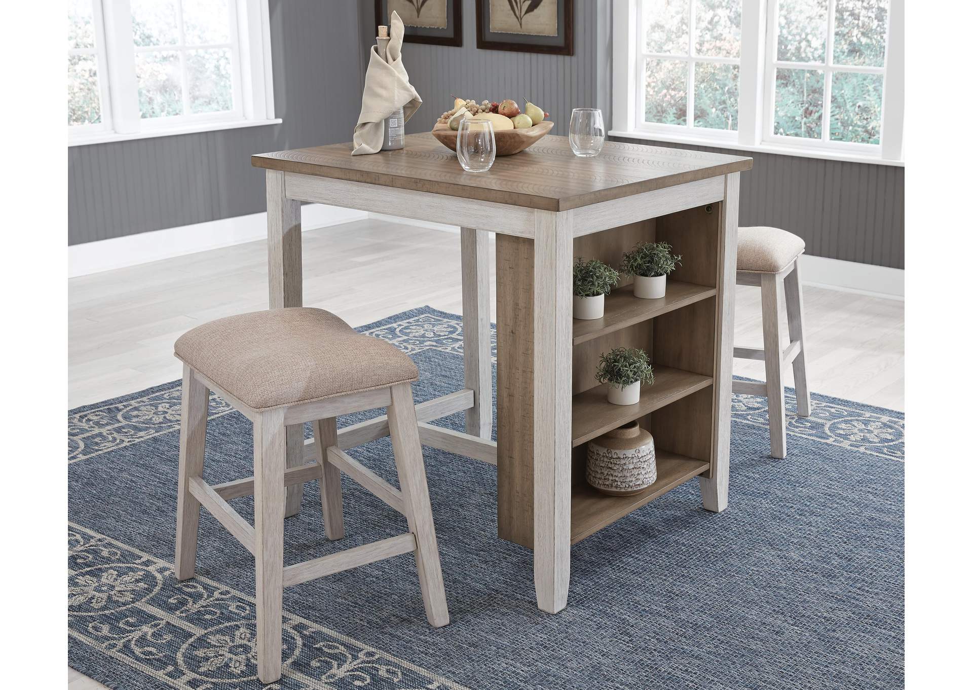 Skempton Counter Height Dining Table and Bar Stools (Set of 3)