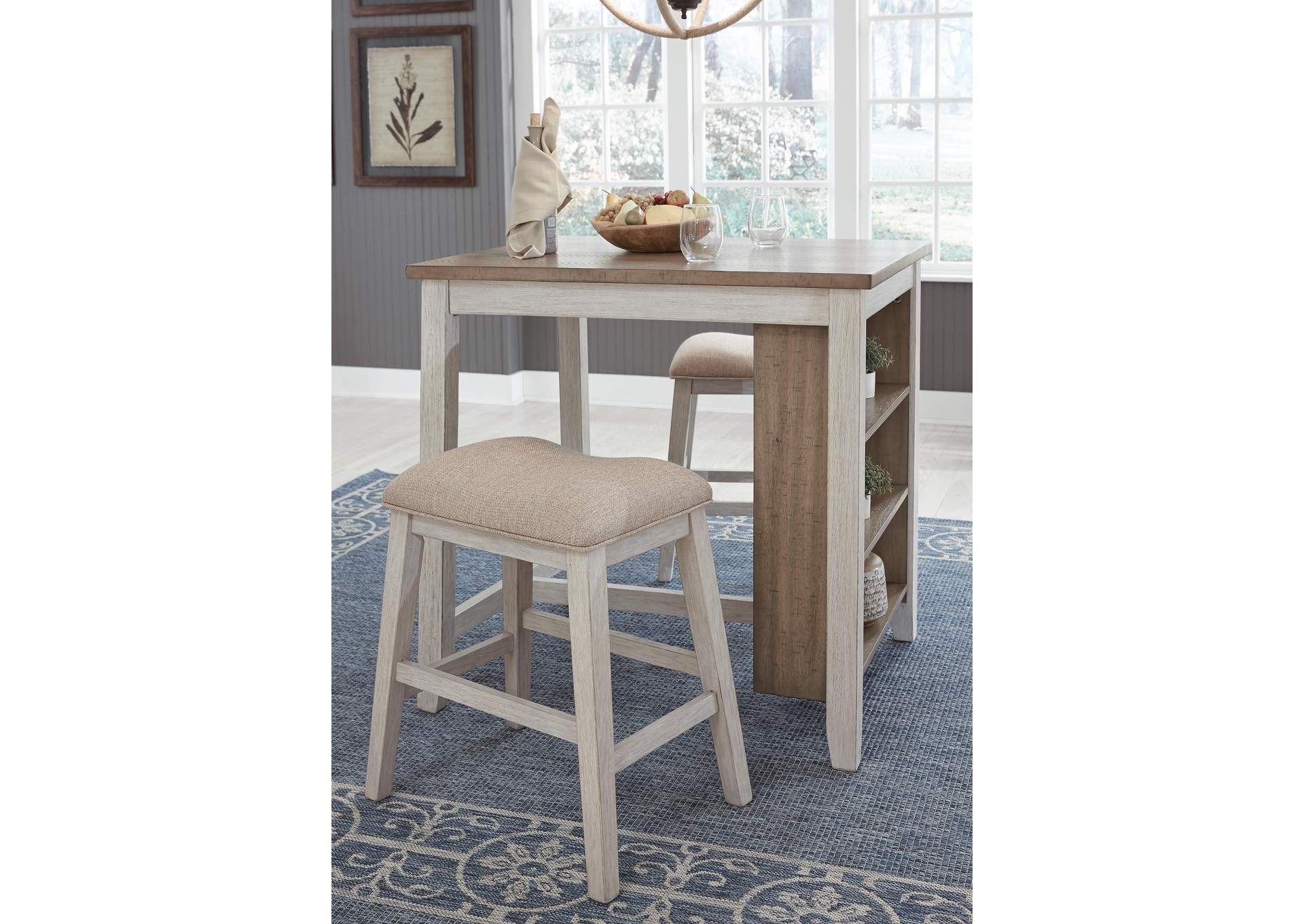 Skempton Counter Height Dining Table and Bar Stools (Set of 3)