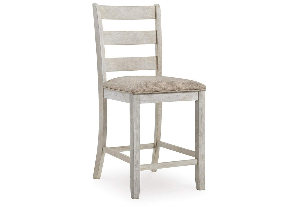 Skempton Counter Height Dining Table and 4 Bar Stools angled view
