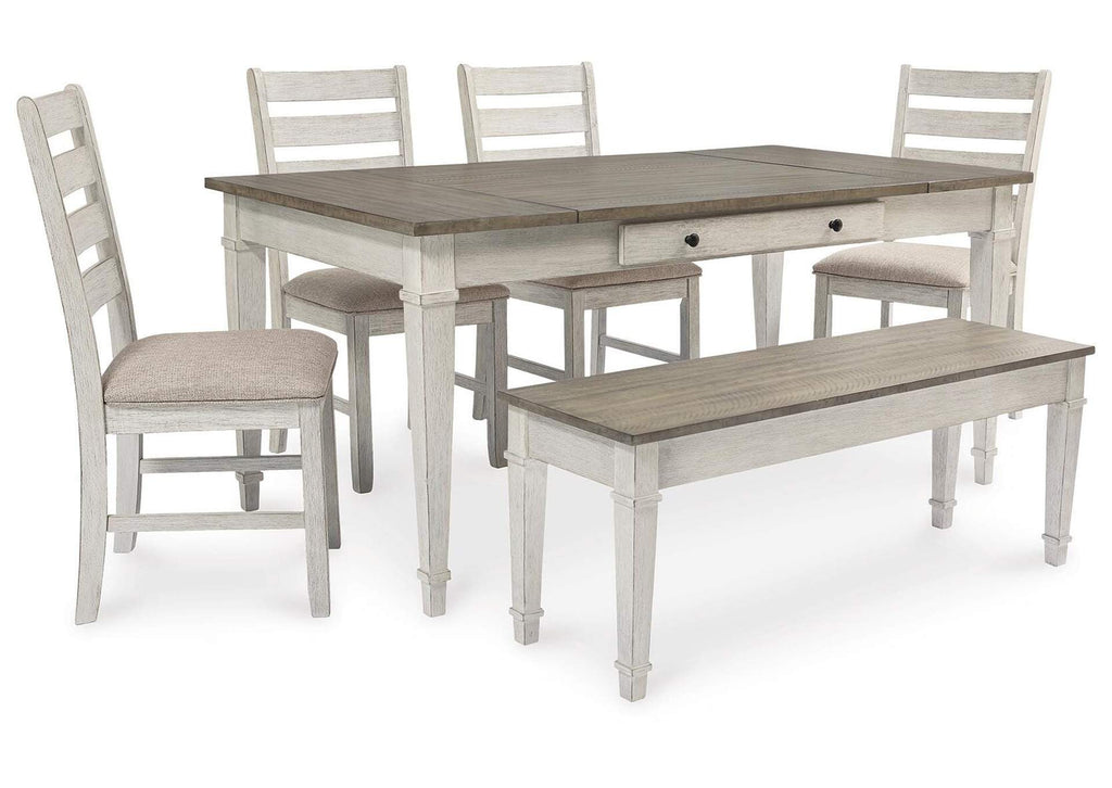 Skempton Dining Storage Table and 4 Chairs and Bench