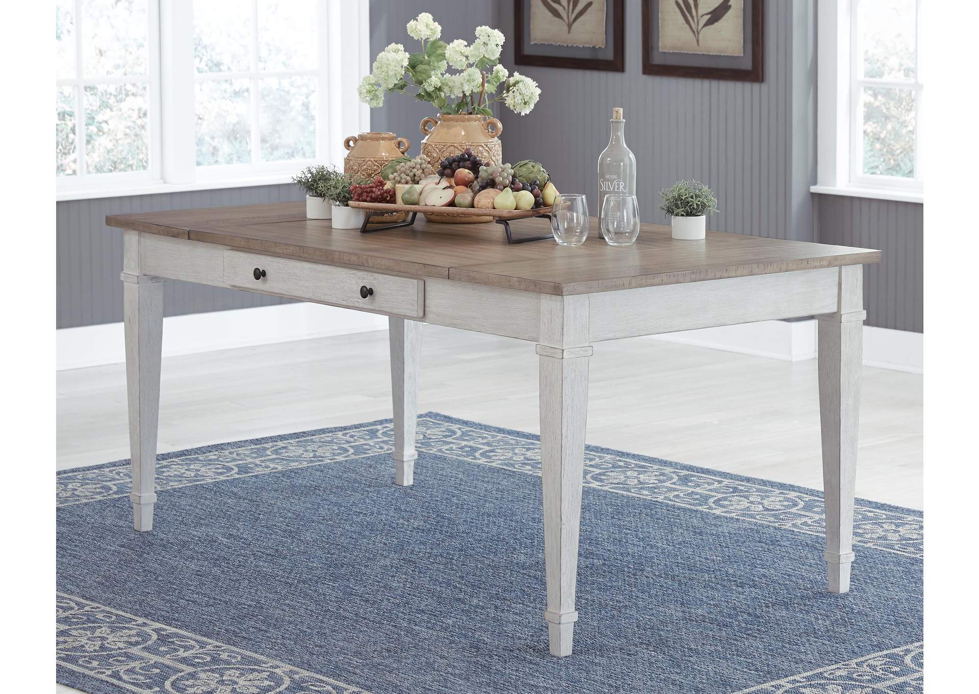 Skempton Dining Storage Table and 2 Chairs and Bench room view