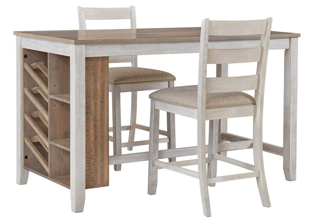 Skempton Counter Height Dining Table and 2 Bar Stools