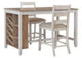 Skempton Counter Height Dining Table and 2 Bar Stools
