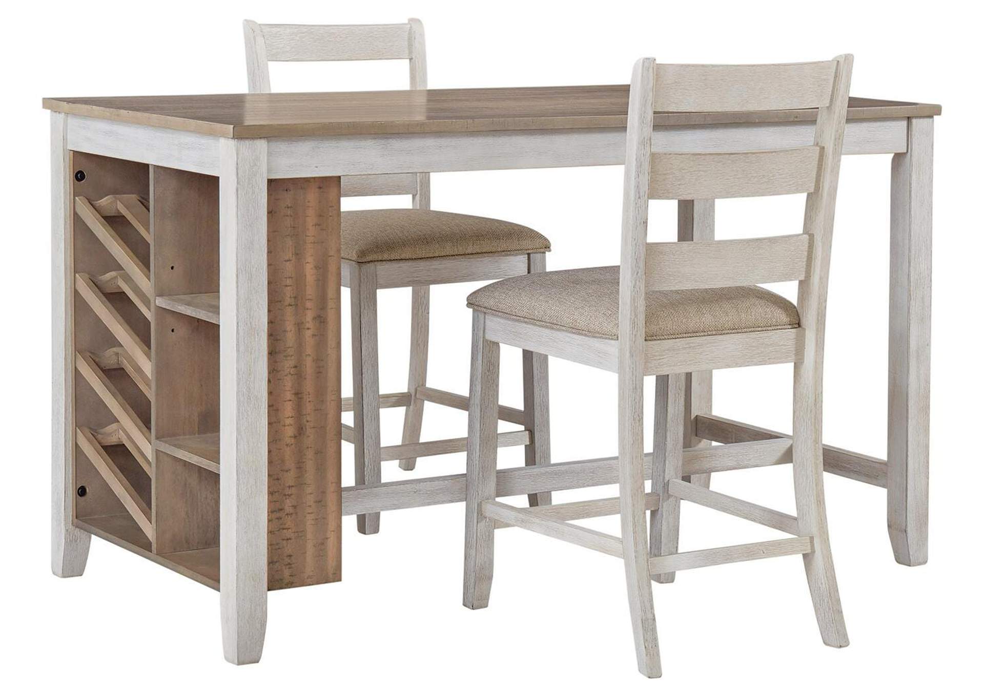 Skempton Counter Height Dining Table and 2 Bar Stools