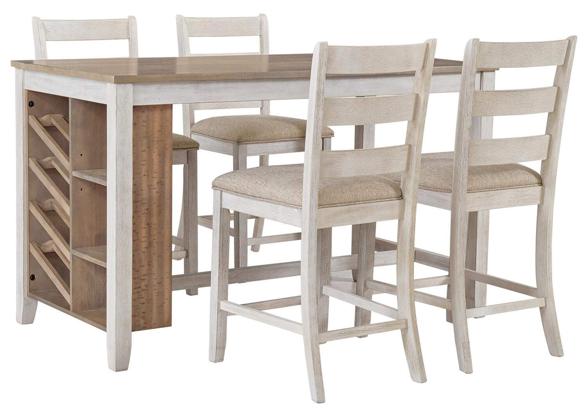 Skempton Counter Height Dining Table and 4 Bar Stools
