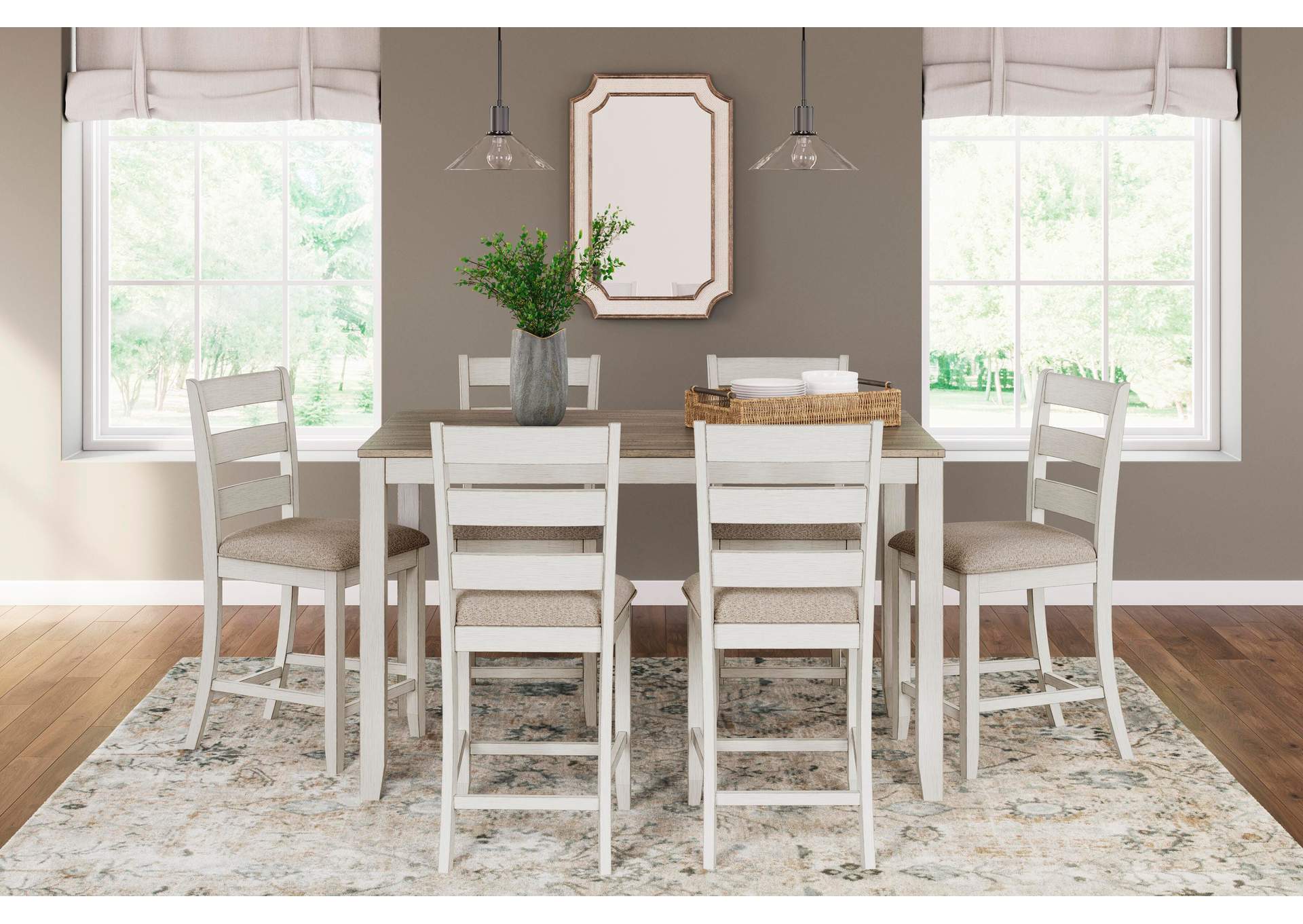 Skempton Counter Height Dining Table and Bar Stools (Set of 7)