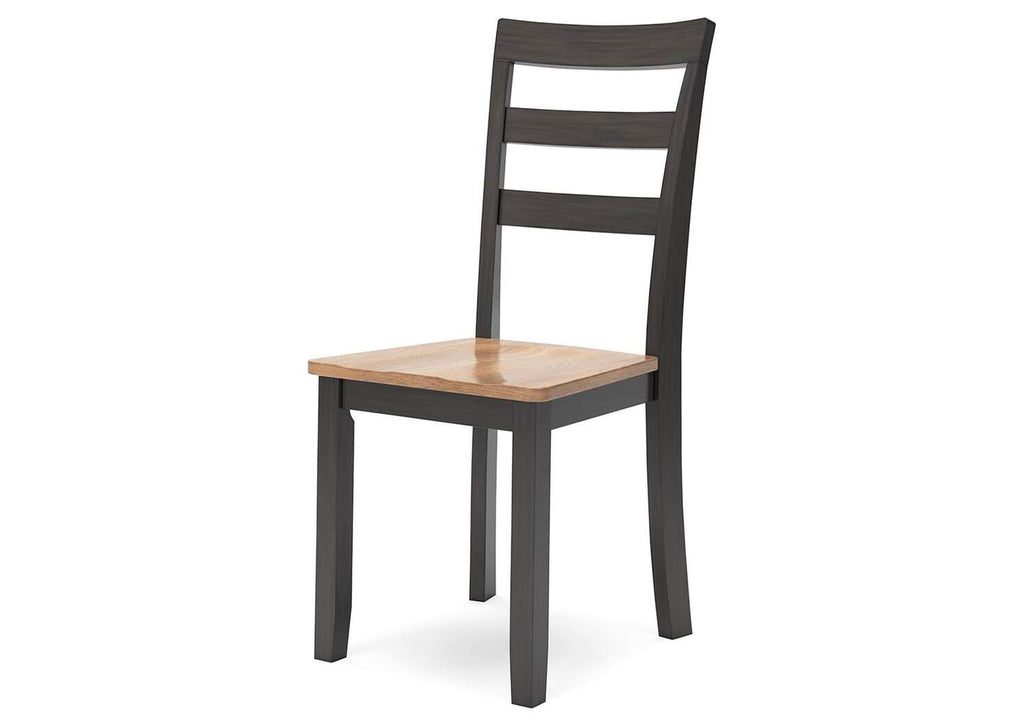 Gesthaven Dining Table and 2 Chairs angled view