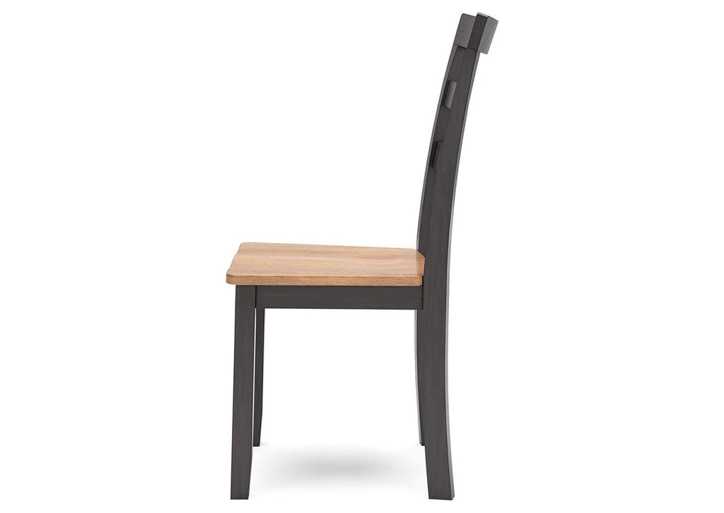 Gesthaven Dining Table and 2 Chairs side view