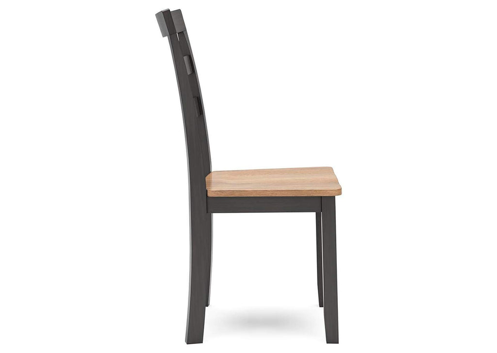 Gesthaven Dining Table and 2 Chairs side view