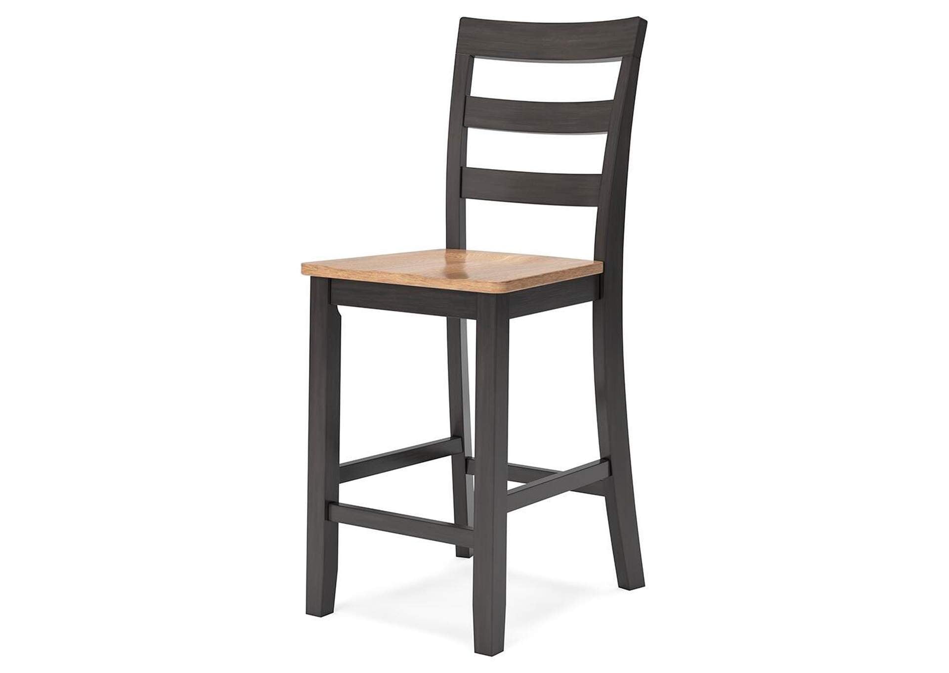 Gesthaven Counter Height Dining Table and 2 Barstools angled view