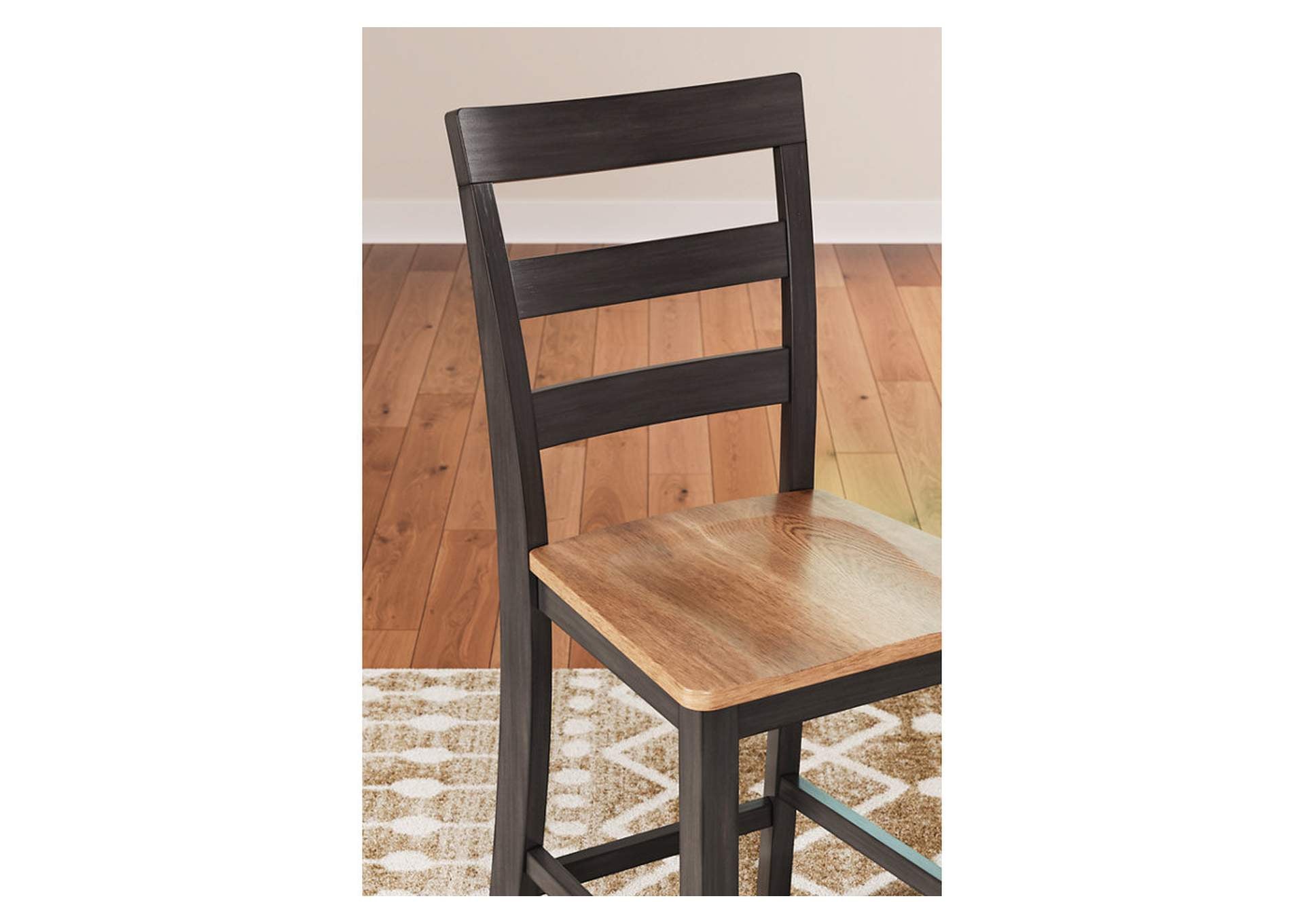 Gesthaven Counter Height Dining Table and 2 Barstools detail