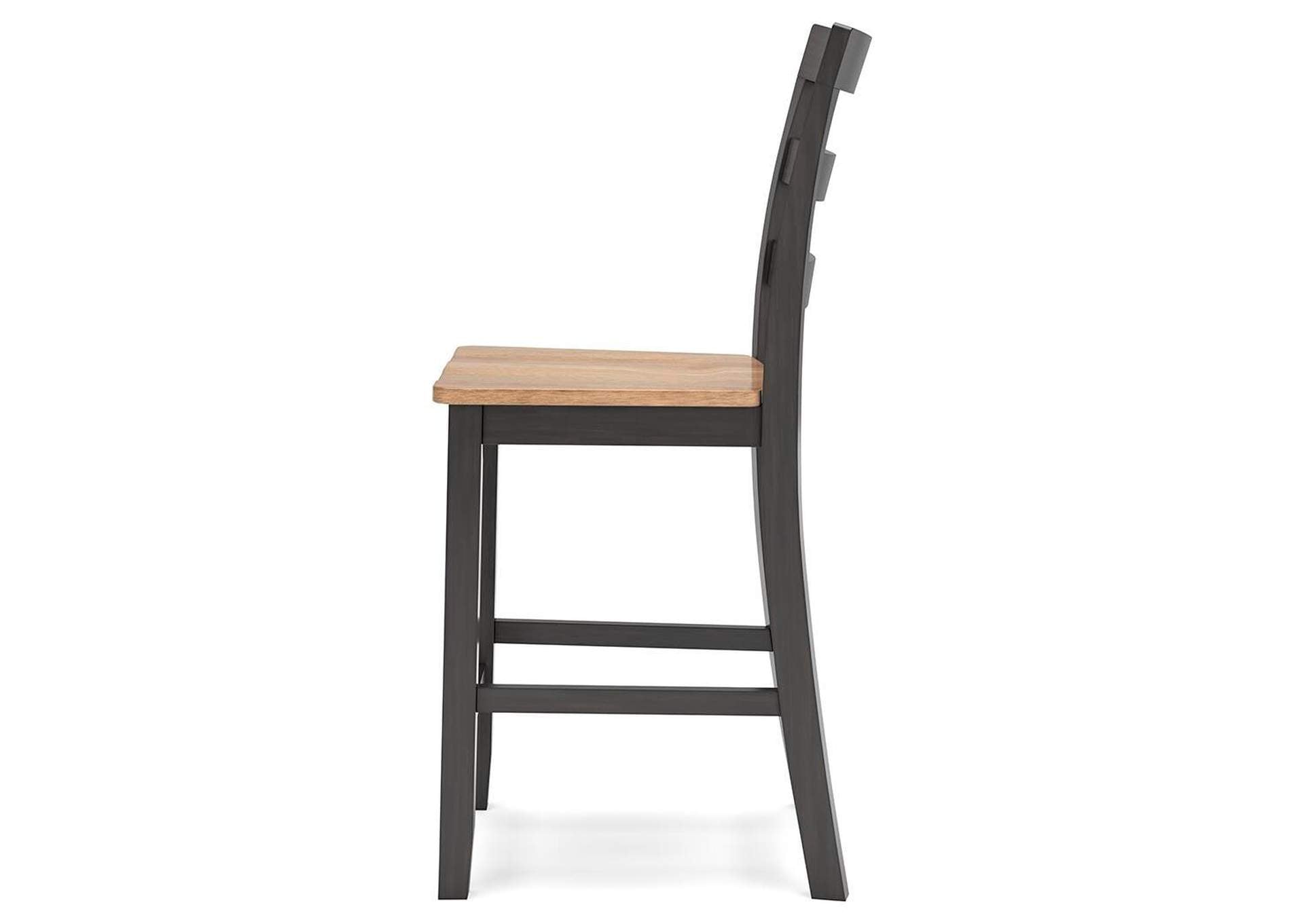 Gesthaven Counter Height Dining Table and 2 Barstools side view