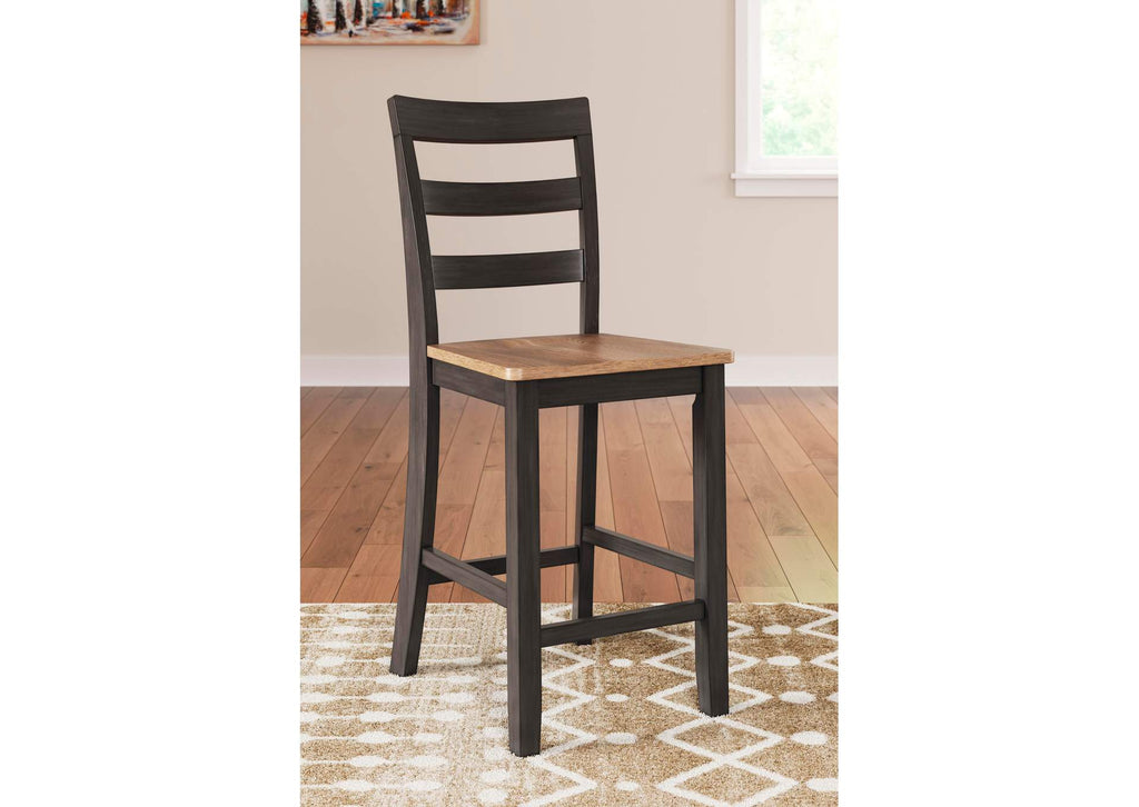 Gesthaven Counter Height Dining Table and 2 Barstools