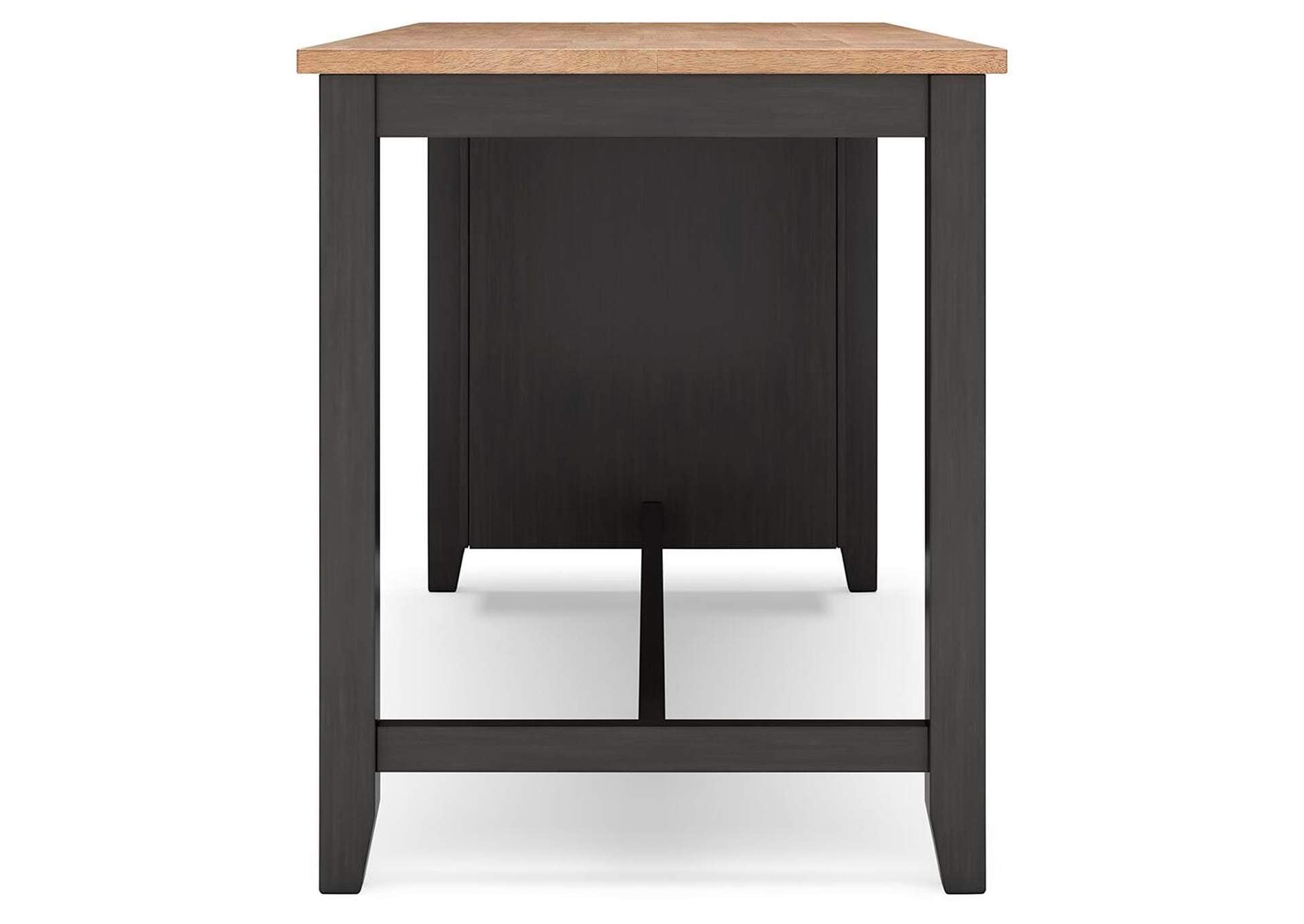Gesthaven Counter Height Dining Table and 2 Barstools side view