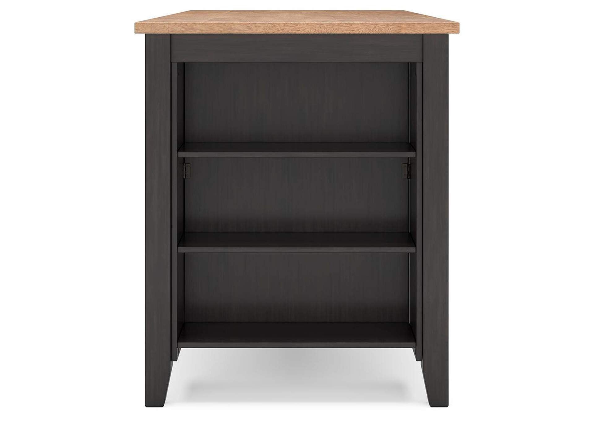Gesthaven Counter Height Dining Table and 2 Barstools side view