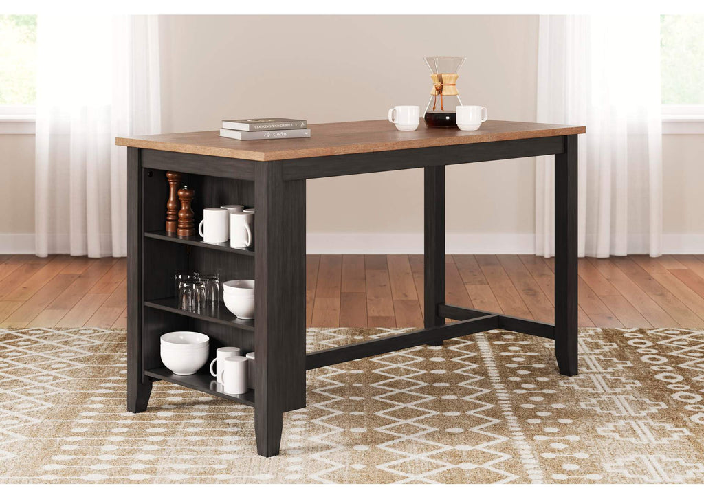 Gesthaven Counter Height Dining Table and 2 Barstools