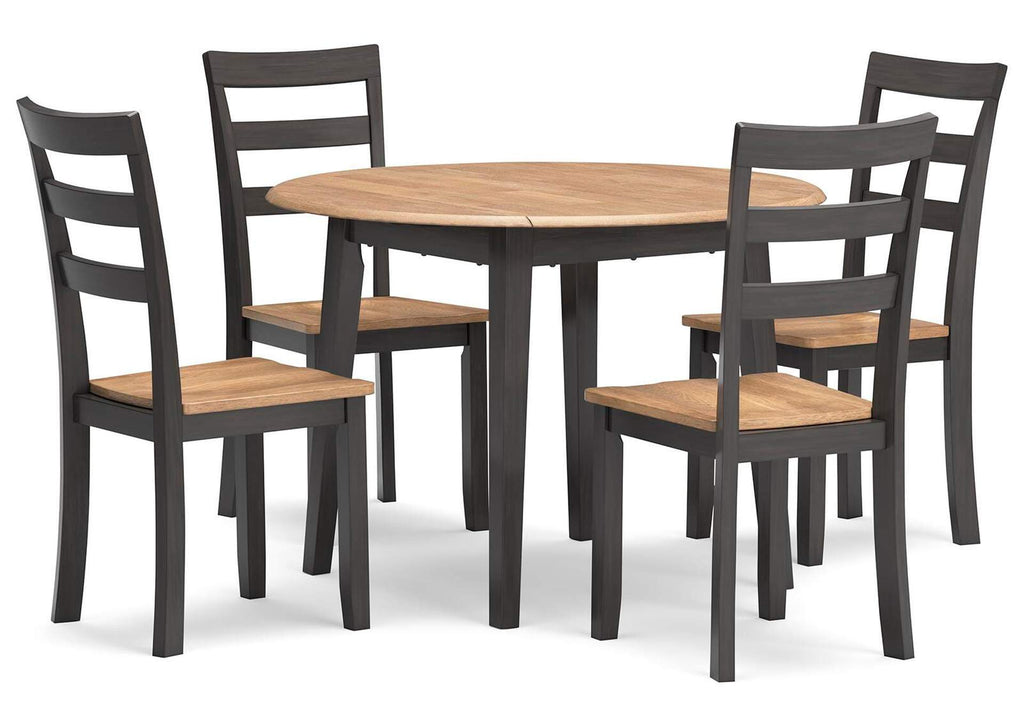 Gesthaven Dining Table and 4 Chairs angled view