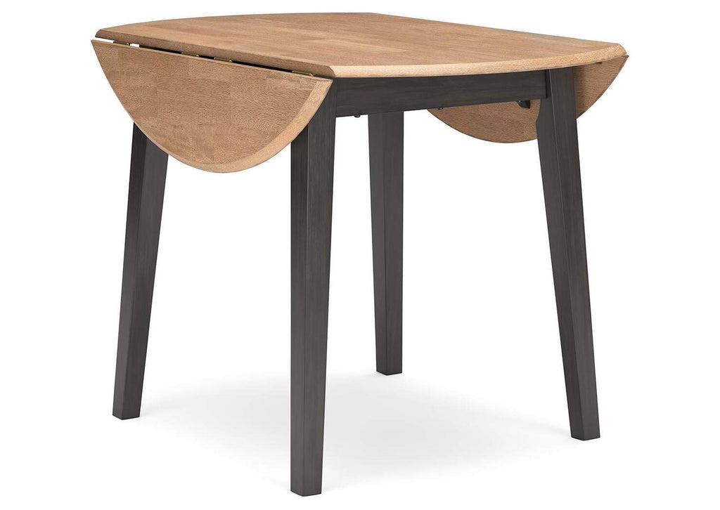 Gesthaven Dining Table and 2 Chairs angled view