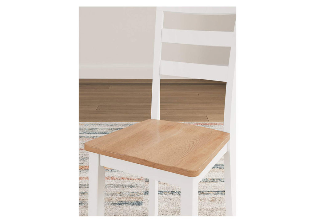 Gesthaven Dining Table and 2 Chairs detail