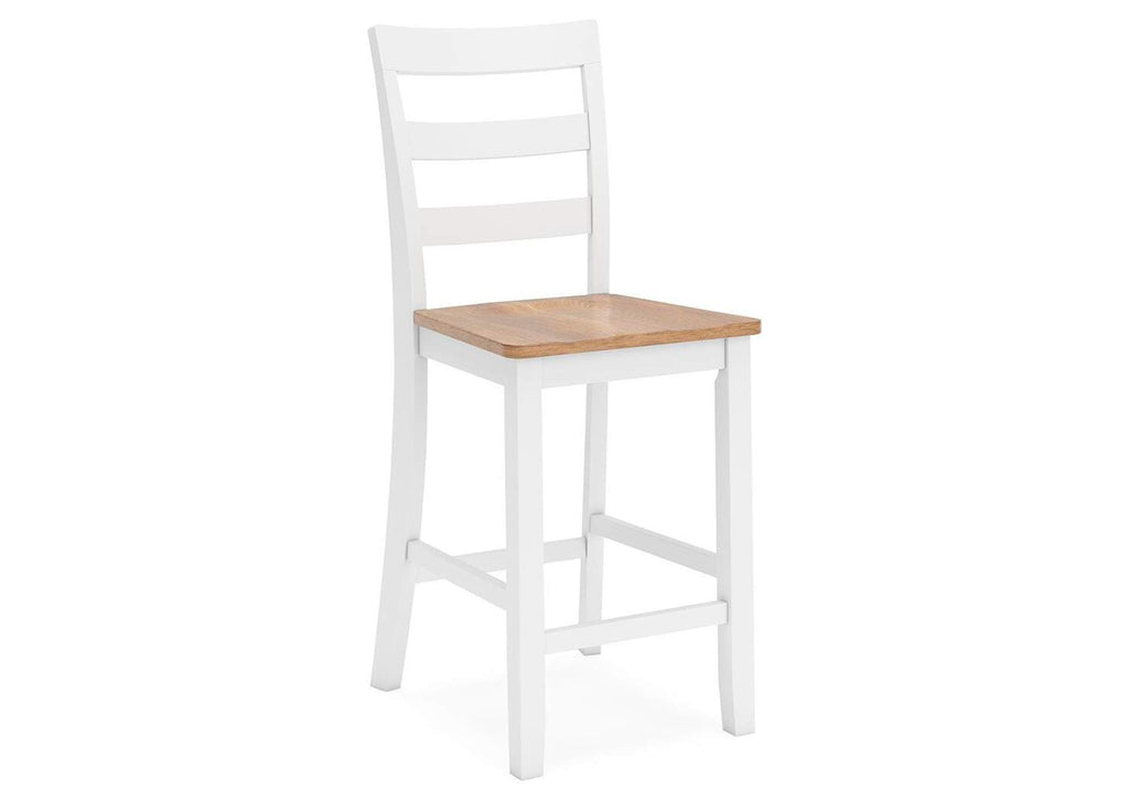 Gesthaven Counter Height Dining Table and 4 Barstools angled view