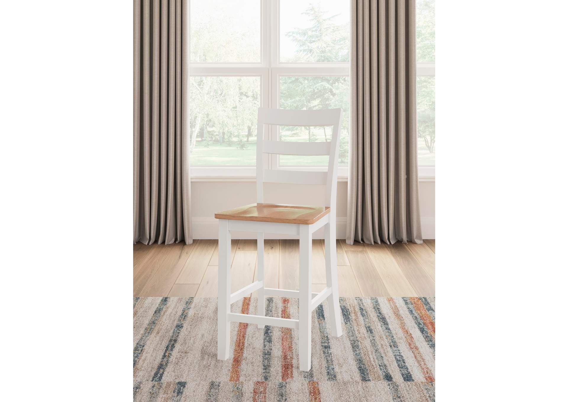 Gesthaven Counter Height Dining Table and 2 Barstools
