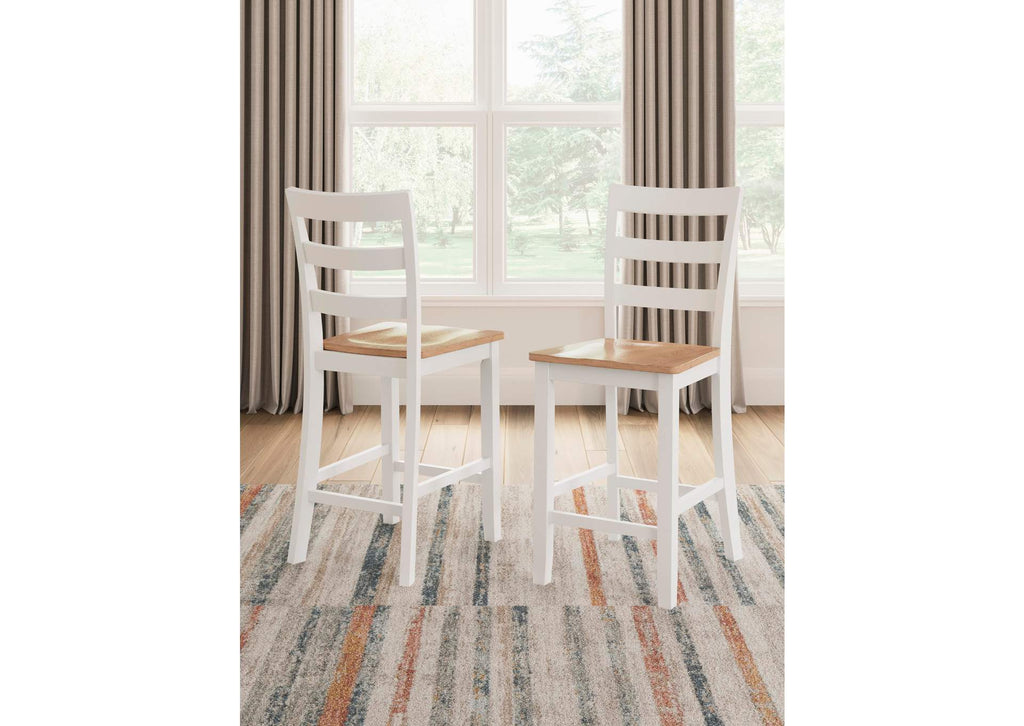 Gesthaven Counter Height Dining Table and 2 Barstools