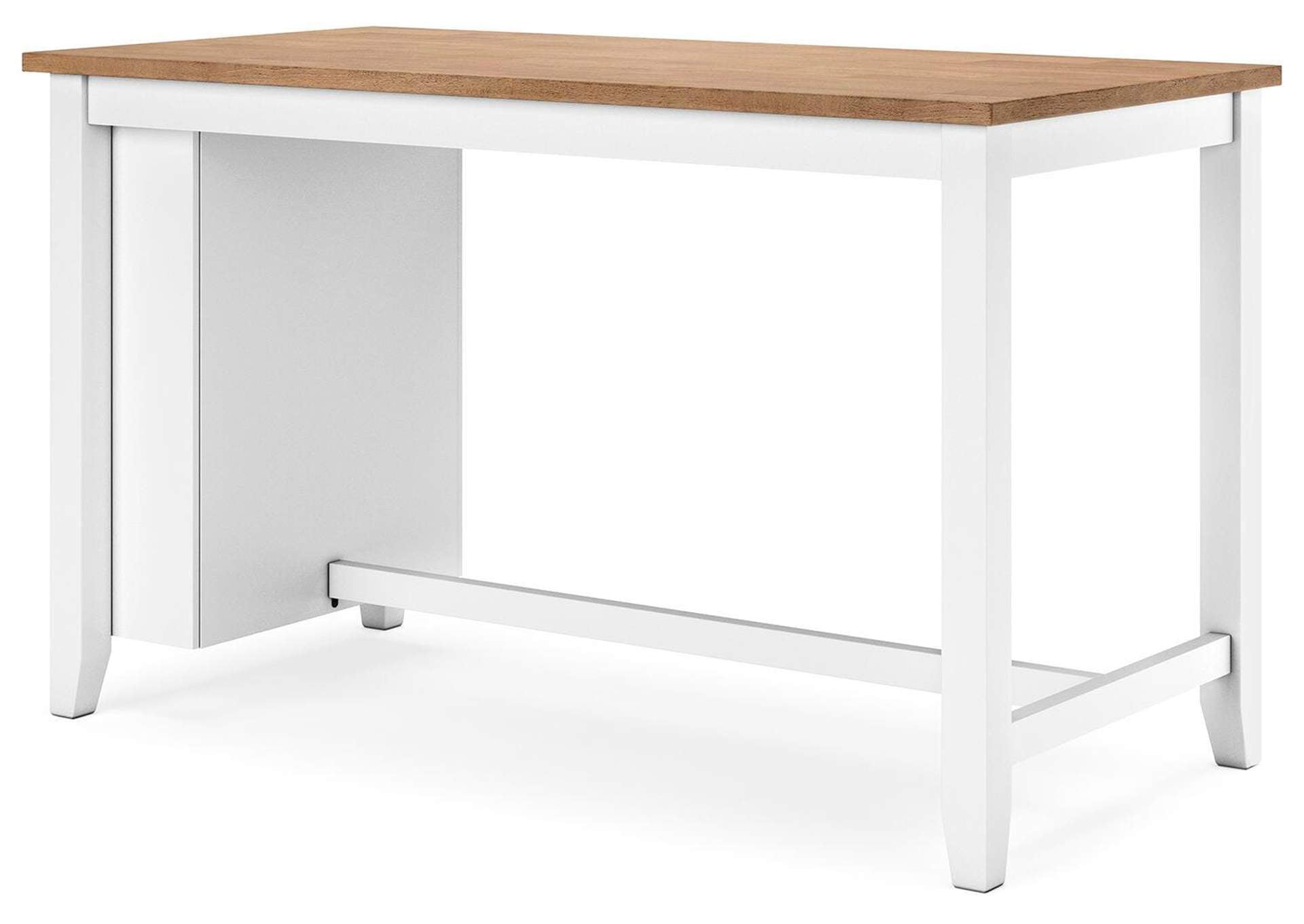 Gesthaven Counter Height Dining Table and 2 Barstools angled view