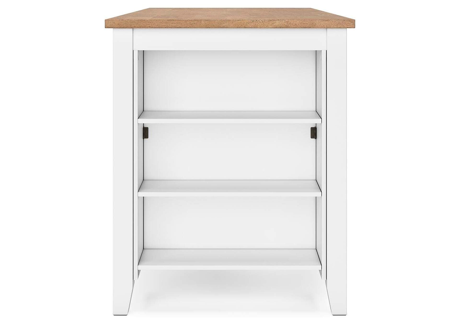 Gesthaven Counter Height Dining Table and 2 Barstools side view