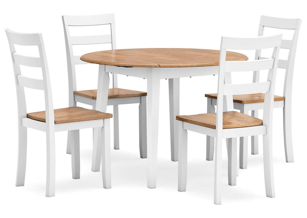 Gesthaven Dining Table and 4 Chairs angled view