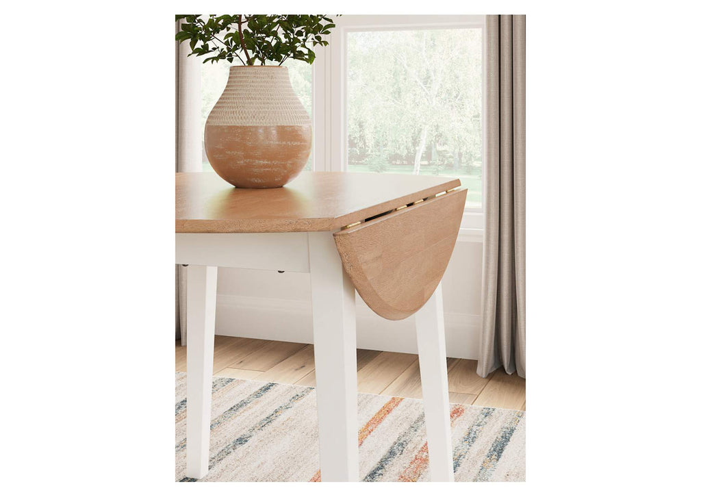Gesthaven Dining Table and 2 Chairs detail
