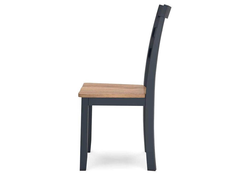 Gesthaven Dining Table and 2 Chairs side view
